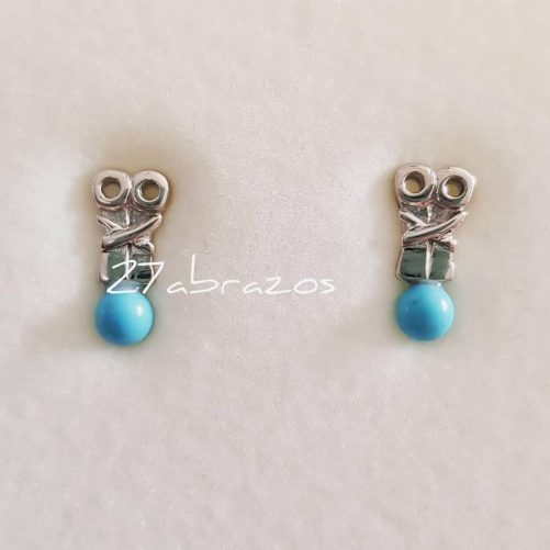 Pendientes Cariño Plata con Pieza - Imagen 3