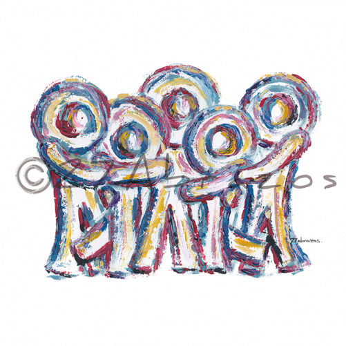 Lámina abrazo Grupo de 5