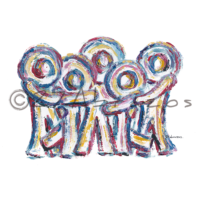 Lámina abrazo Grupo de 5