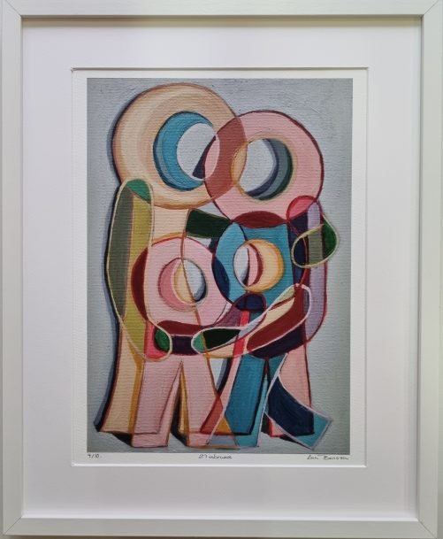 Lámina Abrazo de Familia de 4 Serie Colores