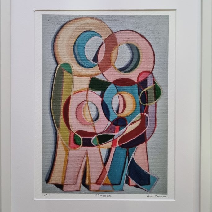 Lámina Abrazo de Familia de 4 Serie Colores