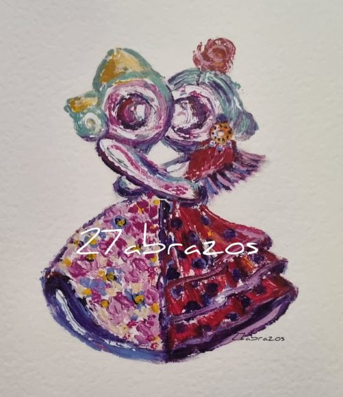 Lámina Fallera y Andaluza