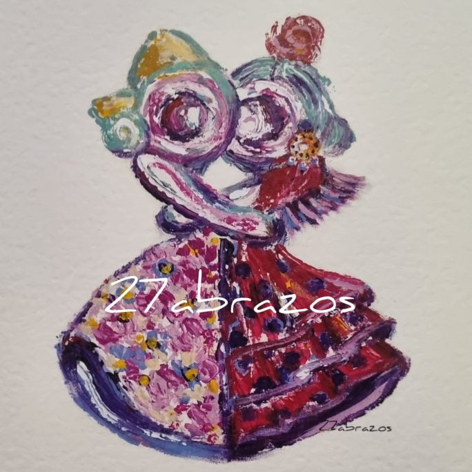 Lámina Fallera y Andaluza